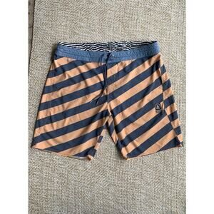 New Volcom Men's Stripey Stoney 19" Stretch Board Swim Shorts 38